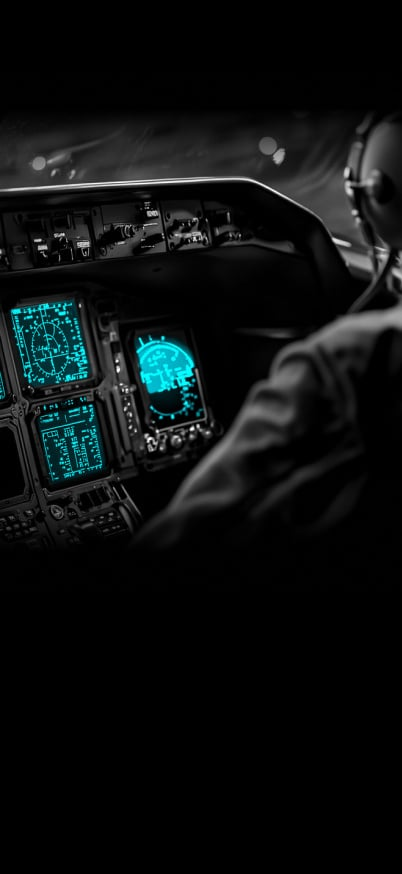 Avionics cockpit banner